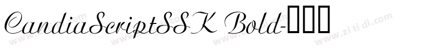 CandiaScriptSSK Bold字体转换
